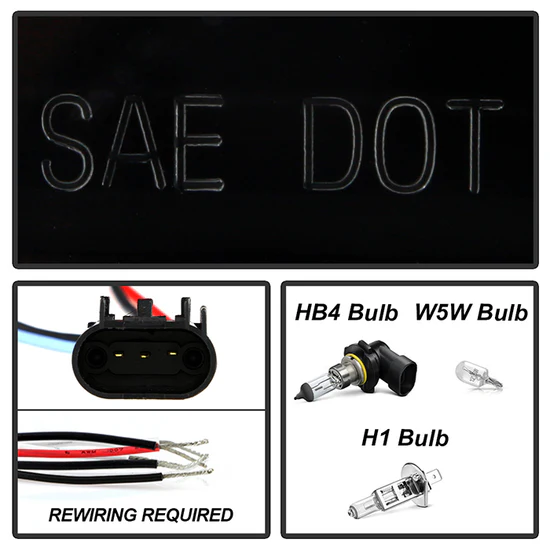 Fits ( Spyder Signature ) Ford F150 04-08 Projector Headlights - Version 2 - CCFL Halo - LED ( Replaceable LEDs ) - Black Smoke - High H1 (Included) - Low 9006 (Included) - Image 5