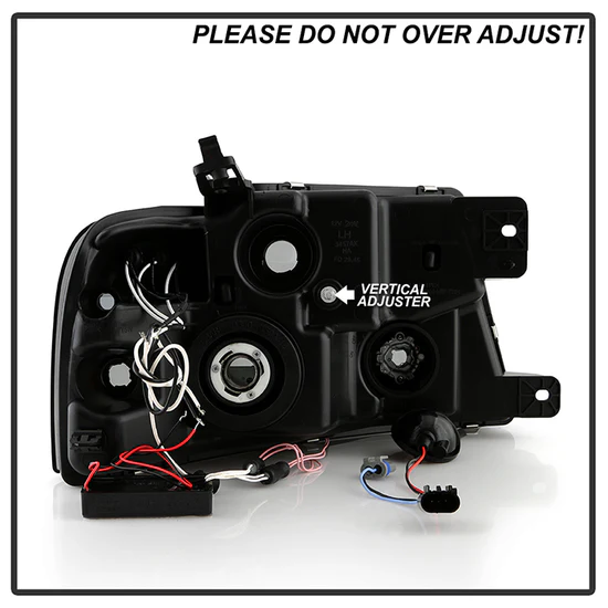 Fits ( Spyder Signature ) Ford F150 04-08 Projector Headlights - Version 2 - CCFL Halo - LED ( Replaceable LEDs ) - Black Smoke - High H1 (Included) - Low 9006 (Included) - Image 4