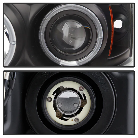 Fits ( Spyder Signature ) Ford F150 04-08 Projector Headlights - Version 2 - LED Halo - LED ( Replaceable LEDs ) - Black - High H1 (Included) - Low 9006 (Included) - Image 8