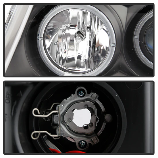 Fits ( Spyder Signature ) Ford F150 04-08 Projector Headlights - Version 2 - LED Halo - LED ( Replaceable LEDs ) - Black - High H1 (Included) - Low 9006 (Included) - Image 7