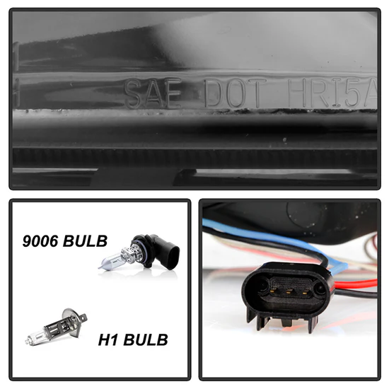 Fits ( Spyder Signature ) Ford F150 04-08 Projector Headlights - Version 2 - LED Halo - LED ( Replaceable LEDs ) - Black - High H1 (Included) - Low 9006 (Included) - Image 5