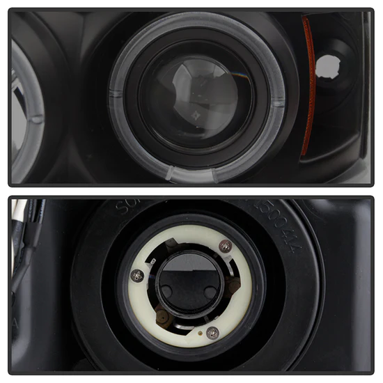 Fits ( Spyder Signature ) Ford F150 04-08 Projector Headlights - Version 2 - LED Halo - LED ( Replaceable LEDs ) - Black Smoke - High H1 - Low 9006 - Image 8