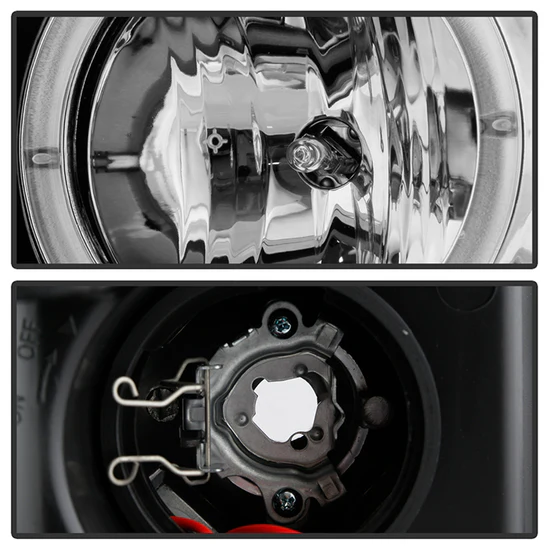 Fits ( Spyder Signature ) Ford F150 04-08 Projector Headlights - Version 2 - LED Halo - LED ( Replaceable LEDs ) - Chrome - High H1 (Included) - Low 9006 (Included) - Image 7