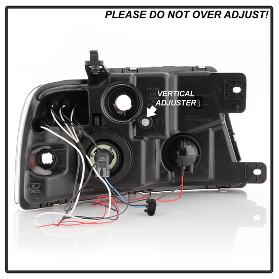 Fits ( Spyder Signature ) Ford F150 04-08 Projector Headlights - Version 2 - LED Halo - LED ( Replaceable LEDs ) - Chrome - High H1 (Included) - Low 9006 (Included) - Image 6