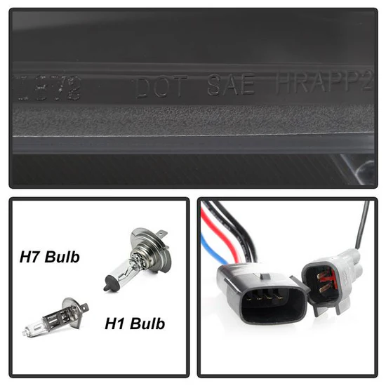 Fits ( Spyder Signature ) Ford F150 18-19 (Halogen Model Only Do Not Fit Factory Xenon Model) Projector Headlights - LED Sequential Turn Signal - Low Beam-H7(Included) ; High Beam-H1(Included) ; Signal-LED - Black - Image 2