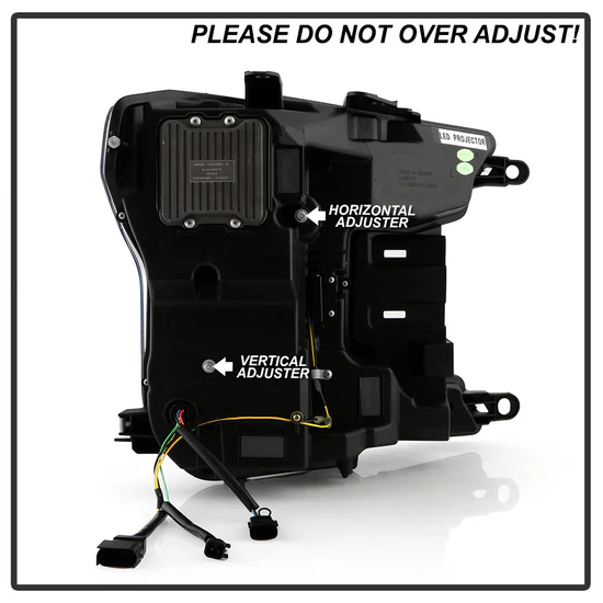 Fits ( Spyder Apex ) Ford F150 2018-2020 Factory Halogen Model Only ( Not Compatible With Factory LED Model ) High-Power LED Module Equipped Headlights - Sequential LED Switchback Turn Signal Lights - LED Crystal Light Bar Parking Lights - Black - Image 7