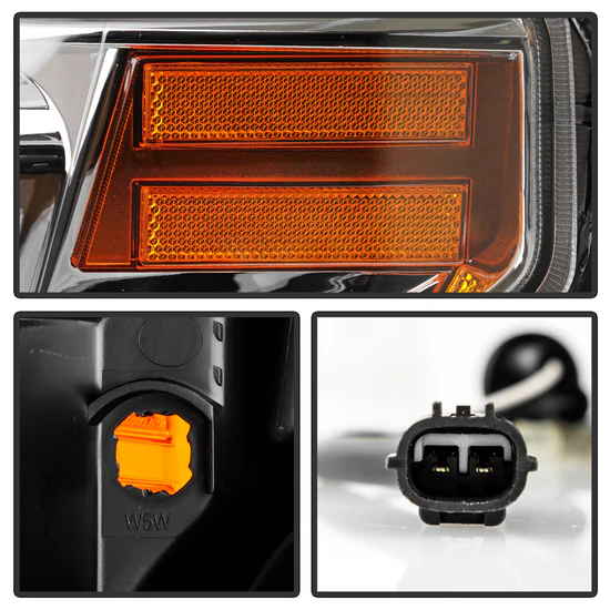 Fits ( Spyder Signature ) Toyota Tundra 2014-2017 / 2018 Tundra ( will only fit SR and SR5 Model ) Projector Headlights - Light Bar DRL - Chrome - Image 6