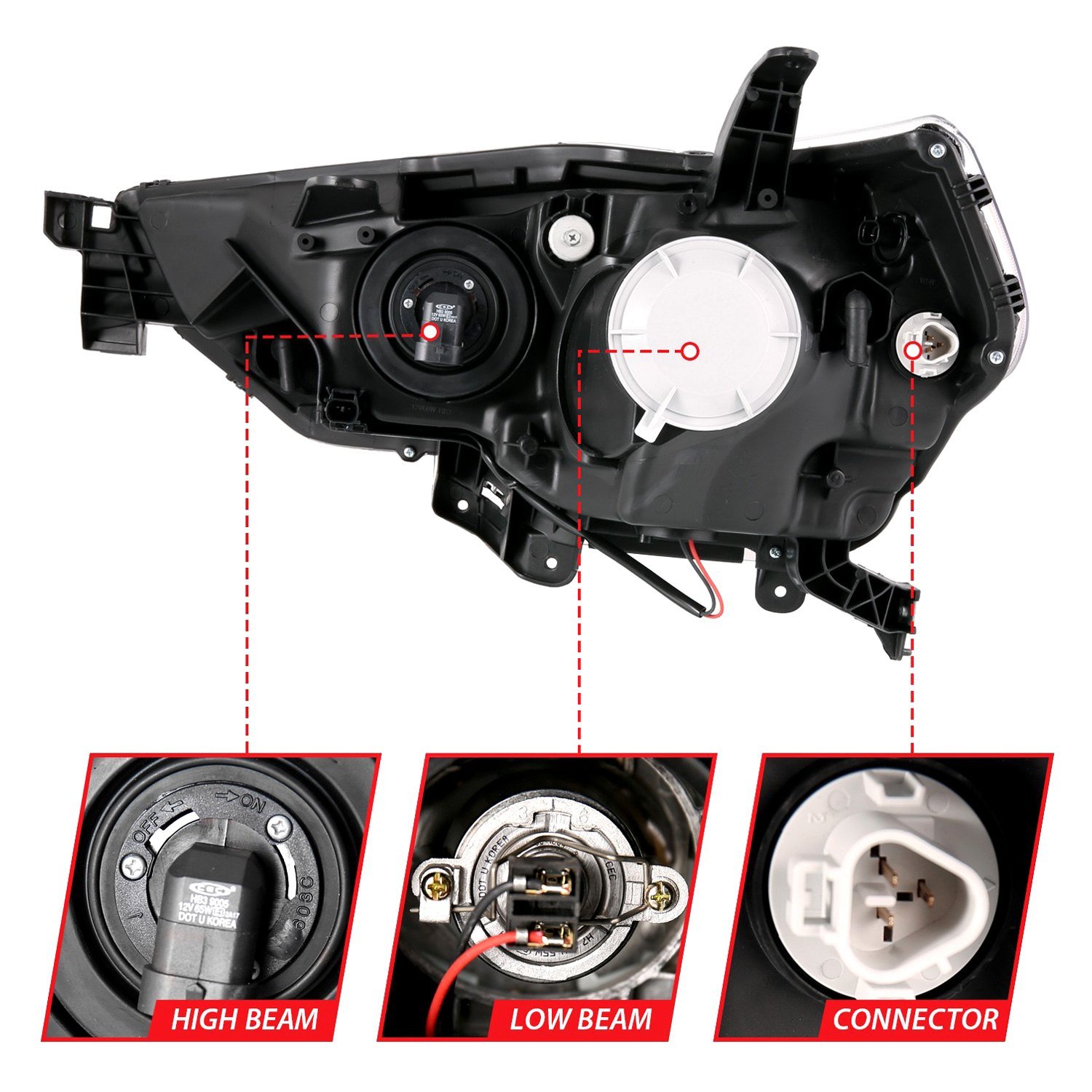 Fits 2014-2023 Toyota 4Runner Headlights - Image 4