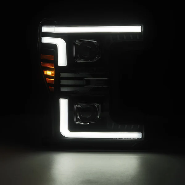 Fits 17-19 Ford Super Duty MKII LUXX-Series LED Projector Headlights Black - Image 4