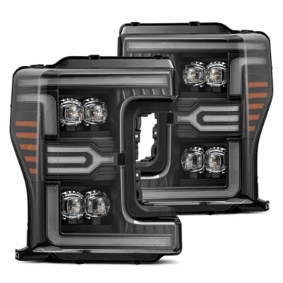 Fits 17-19 Ford Super Duty MKII NOVA-Series LED Projector Headlights Black (ETA early Feb)