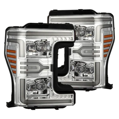 Fits 17-19 Ford Super Duty MKII NOVA-Series LED Projector Headlights Chrome