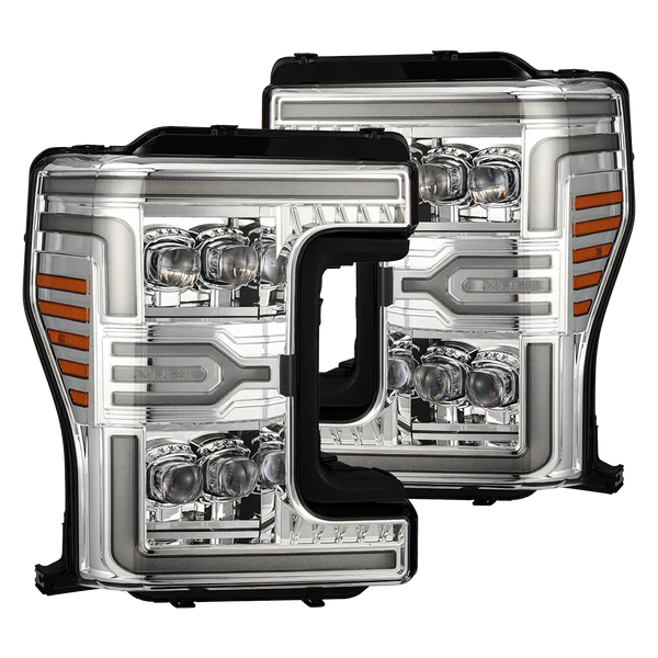 Fits 17-19 Ford Super Duty MKII NOVA-Series LED Projector Headlights Chrome