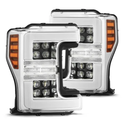 Fits 17-19 Ford Super Duty NOVA-Series LED Projector Headlights Chrome