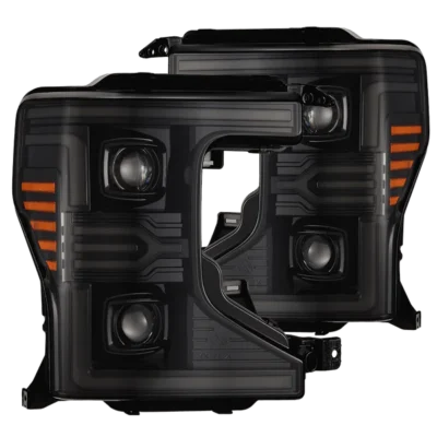Fits 20-22 Ford Super Duty LUXX-Series LED Projector Headlights Alpha-Black