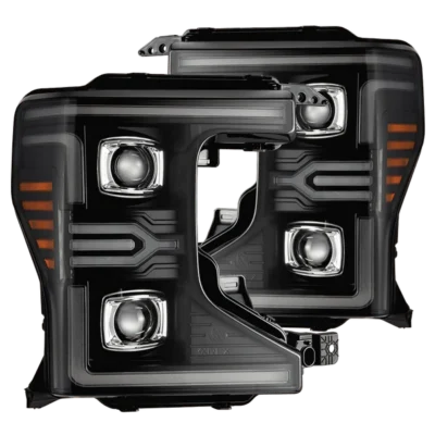 Fits 20-22 Ford Super Duty LUXX-Series LED Projector Headlights Black