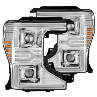 Fits 20-22 Ford Super Duty LUXX-Series LED Projector Headlights Chrome (ETA early Mar)