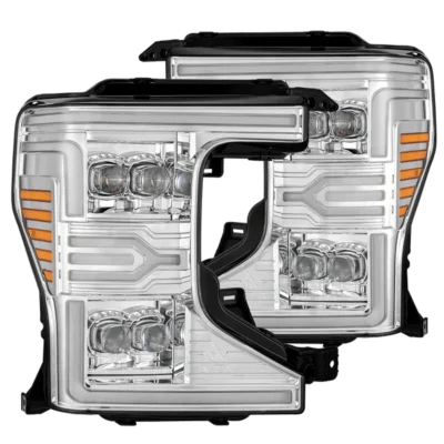 Fits 20-22 Ford Super Duty NOVA-Series LED Projector Headlights Chrome