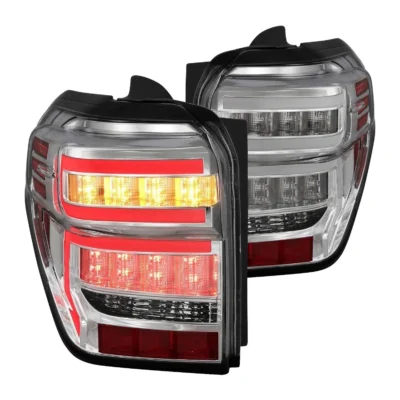 Fits 2014-2024 Toyota 4Runner Chrome Sequential Fiber Optic LED Tail Lights