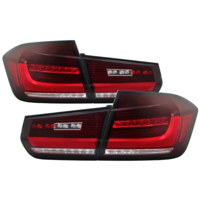 Fits ( Spyder ) BMW 3 Series F30 2012-2018 Full LED Tail Lights - Red Light Bar Parking Light - Sequential LED Turn Signal Light - Brake: LED (Included) - Parking: LED (Included) - Turn Signal: LED (Included) - Reverse: LED (Included) - Red Clear