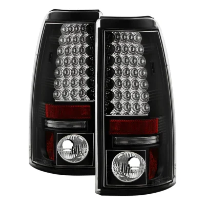 Fits Chevy Silverado 1500/2500 99-02 (Not Fit Stepside) / GMC Sierra 1500/2500/3500 99-06 and 2007 Sierra Classic LED Tail Lights - Black