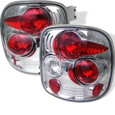 Fits Chevy Silverado Stepside 99-04 Euro Style Tail Lights - Chrome