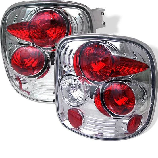 Fits Chevy Silverado Stepside 99-04 Euro Style Tail Lights - Chrome