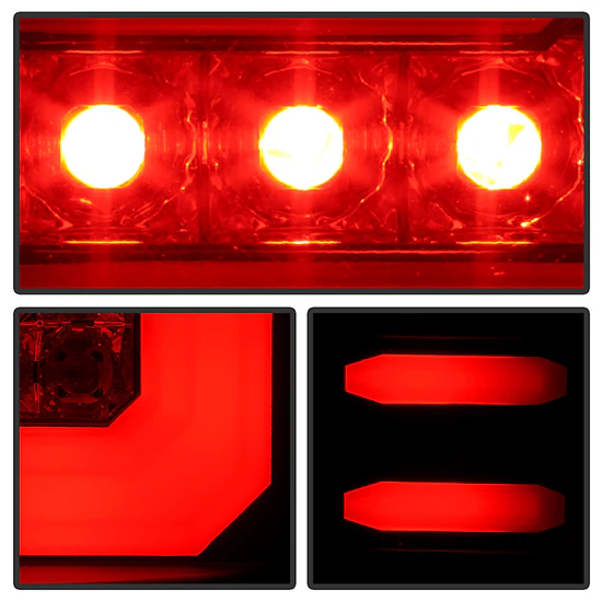 Fits ( Spyder ) GMC Sierra 1500 14-18 2500HD/3500HD 15-19 (Not compatible on 2016 models w/factory LED tail lights or 3500 HD Dually Models) LED Tail Lights - Black - Image 3