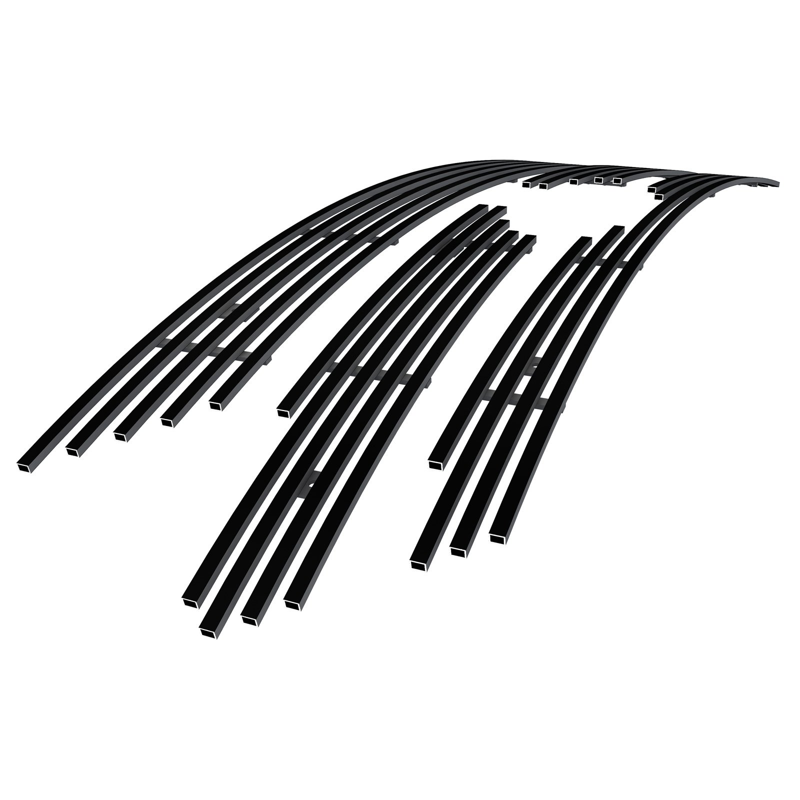 Fits 2015-2018 Ford Edge Main Upper Black Stainless Steel Billet Grille