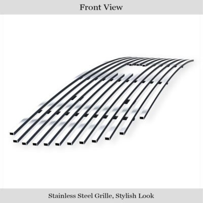 Fits 1997-1998 Ford Expedition With Logo Show Not For Bar Style Model Main Upper Stainless Steel Billet Grille