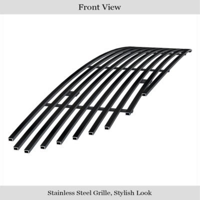 Fits 2015-2017 Ford Mustang Only for V6 Base models Main Upper Black Stainless Steel Billet Grille