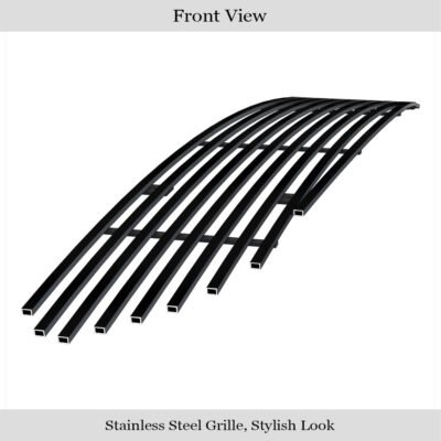 Fits 2018-2022 Ford Mustang Only for EcoBoost models Main Upper Black Stainless Steel Billet Grille