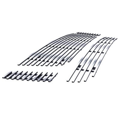 Fits 2007-2010 Ford Explorer Sport Trac Not For Adrenalin Main Upper + Lower Bumper Stainless Steel Billet Grille