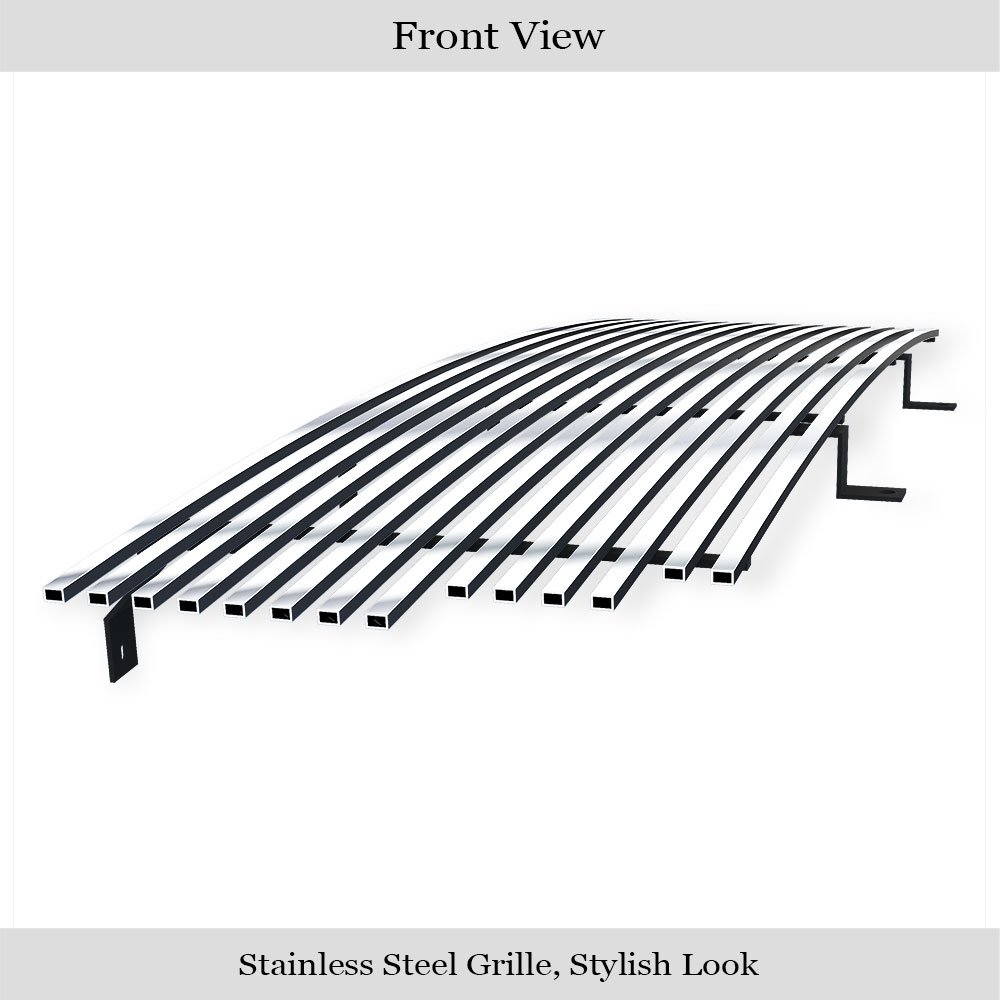 Fits 2001-2003 Ford Ranger Edge /2001-2003 Ford Ranger XLT 4WD Open Across The Top Main Upper Stainless Steel Billet Grille