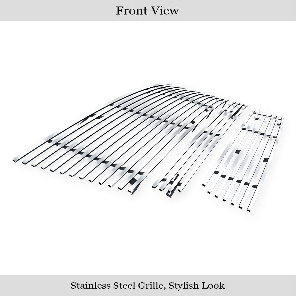 Fits 2007-2010 Ford Edge Main Upper + Lower Bumper Stainless Steel Billet Grille