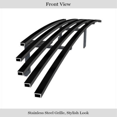 Fits 1994-1998 Ford Mustang Main Upper Black Stainless Steel Billet Grille