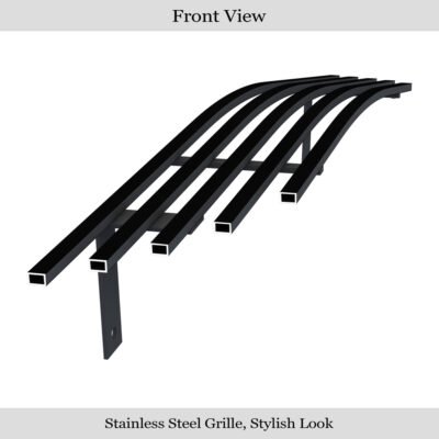 Fits 1994-1998 Ford Mustang Logo Area Trimmed Main Upper Black Stainless Steel Billet Grille