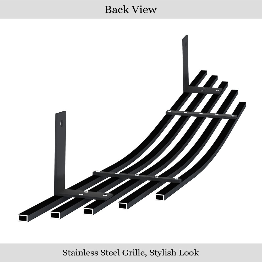 Fits 1994-1998 Ford Mustang Logo Area Trimmed Main Upper Black Stainless Steel Billet Grille - Image 2