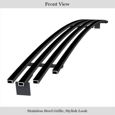 Fits 1999-2004 Ford Mustang Lower Bumper Black Stainless Steel Billet Grille