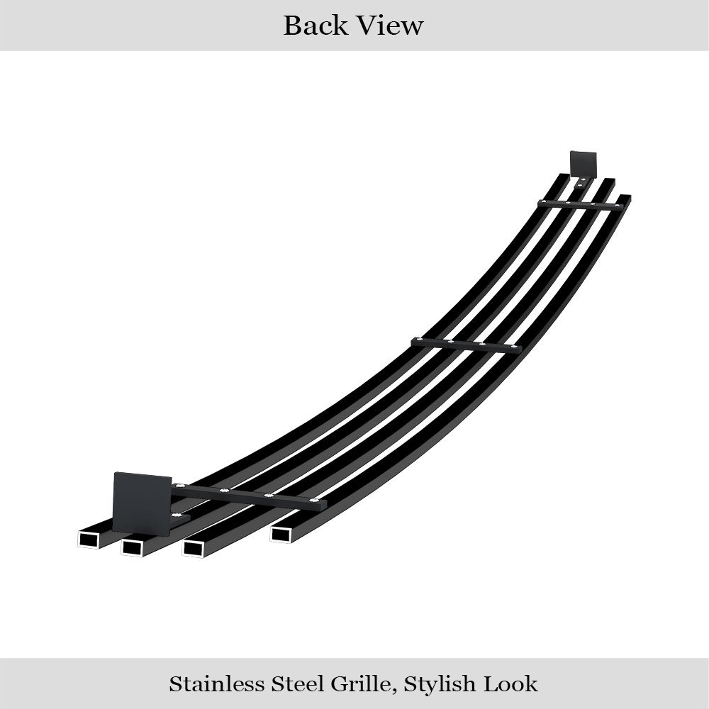 Fits 1999-2004 Ford Mustang Lower Bumper Black Stainless Steel Billet Grille - Image 2