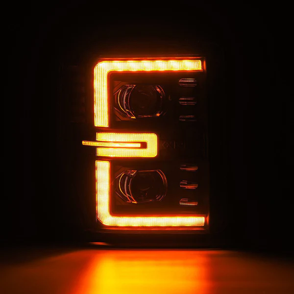 Fits 08-10 Ford Super Duty/Excursion LUXX-Series LED Projector Headlights Black - Image 3