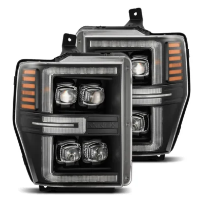 Fits 08-10 Ford Super Duty/Excursion NOVA-Series LED Projector Headlights Black