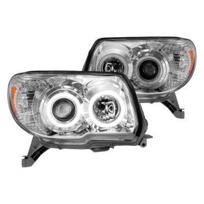 Fits TOYOTA 4RUNNER 06-09 PROJECTOR HEADLIGHTS CHROME W/ RX HALO (NO BULBS INCLUDED)