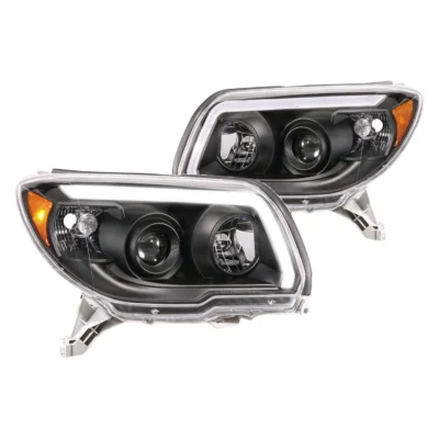 Fits TOYOTA 4 RUNNER 06-09 PROJECTOR HEADLIGHTS PLANK STYLE BLACK