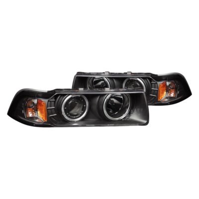 Fits BMW 3 SERIES E36 92-98 2DR PROJECTOR HALO HEADLIGHTS BLACK G2 1 PC
