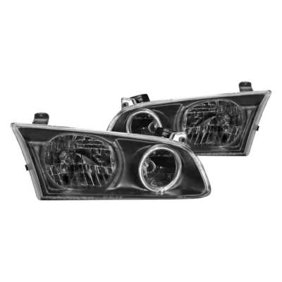 Fits TOYOTA CAMRY 00-01 4DR CRYSTAL HALO HEADLIGHTS BLACK