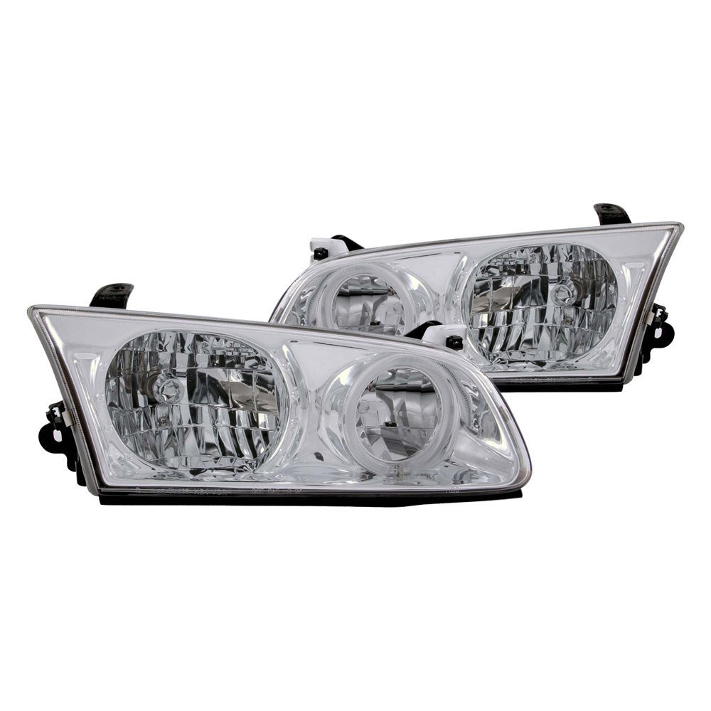 Fits TOYOTA CAMRY 00-01 4DR CRYSTAL HALO HEADLIGHTS CHROME
