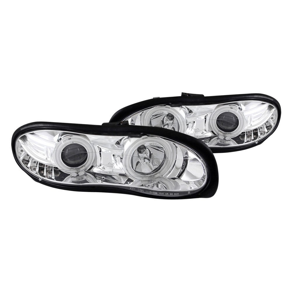 Fits CHEVY CAMARO 98-02 PROJECTOR HALO HEADLIGHTS CHROME W/ RX HALO