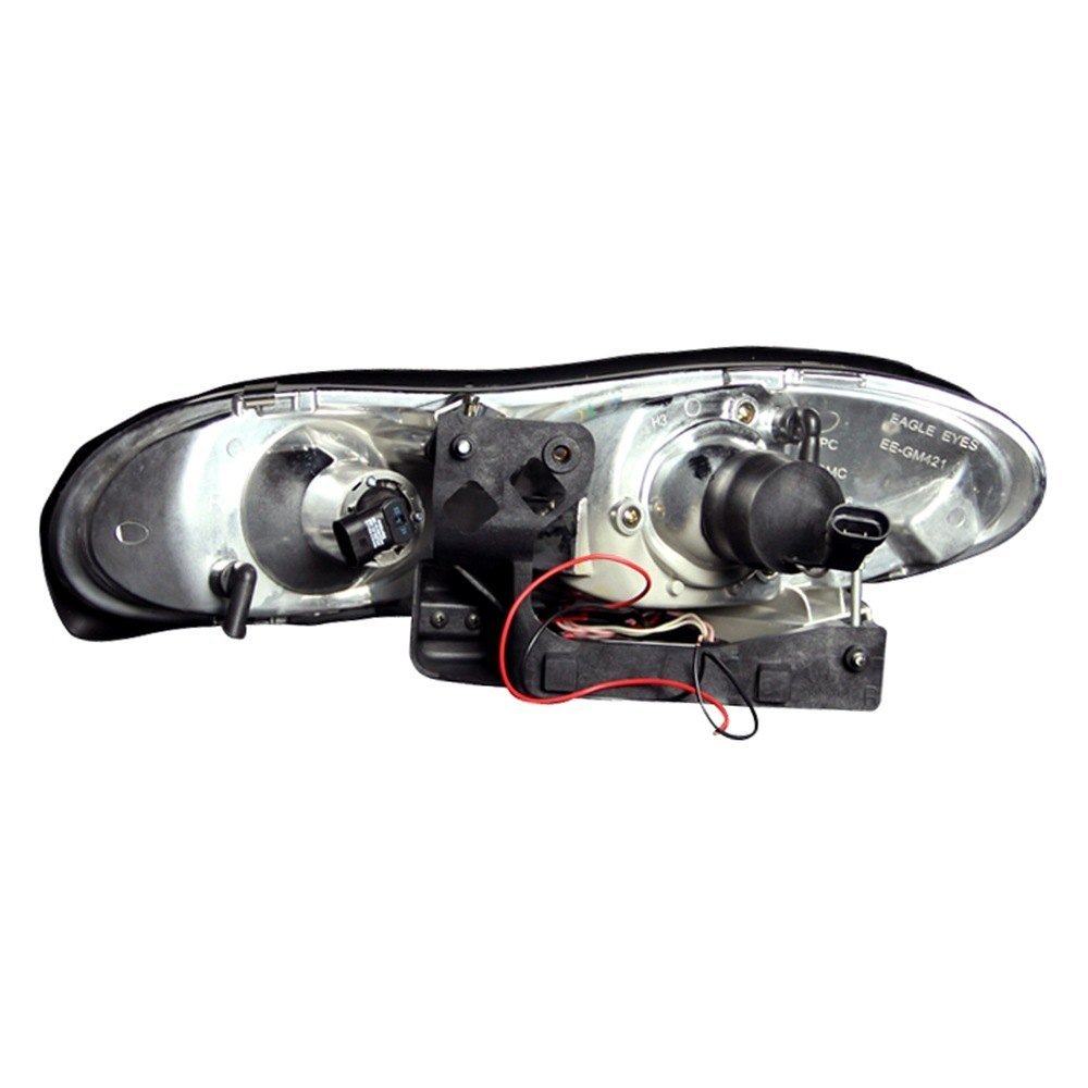 Fits CHEVY CAMARO 98-02 PROJECTOR HALO HEADLIGHTS BLACK W/ RX HALO - Image 3