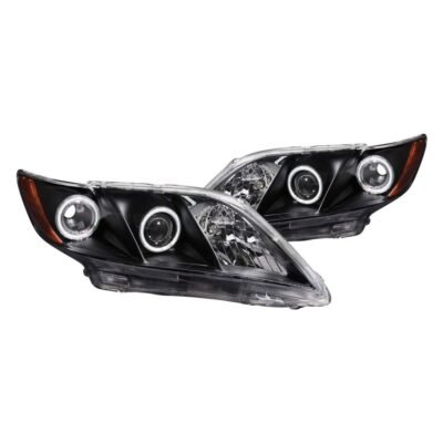 Fits TOYOTA CAMRY 07-09 PROJECTOR HEADLIGHTS BLACK W/ RX HALO