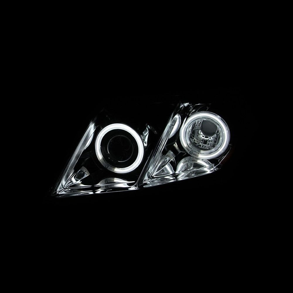 Fits TOYOTA CAMRY 07-09 PROJECTOR HEADLIGHTS BLACK W/ RX HALO - Image 2